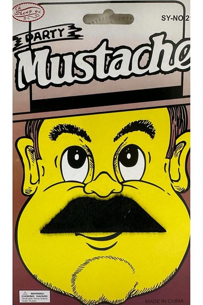 robotrend Non-Color Black Gentleman's Mustache Repair, Fitting Feathered and Short Mol Model Mol 5