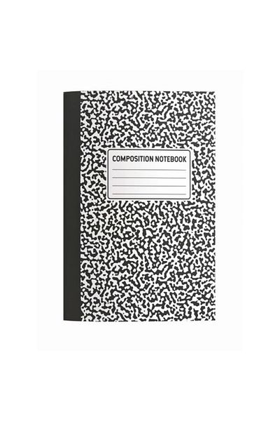 DEFFTER 64801-6 A4 Lined Black Composition Notebook