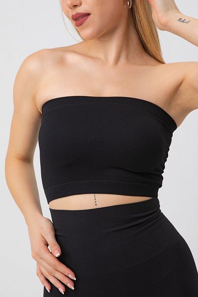 Doremi Seamless Strapless Ribbed Sports Bustier