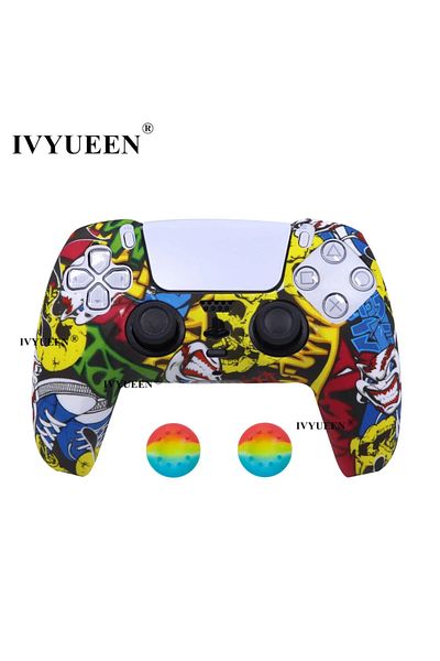 Choice Graffiti D Water Transfer Printing Protective Silicone Case For Sony Playstation 5 Ps5 Controller Ru