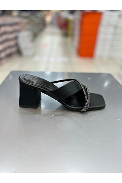 Hacıoğlu Ayakkabı Κομψές γυναικείες παντόφλες με τακούνι Hco