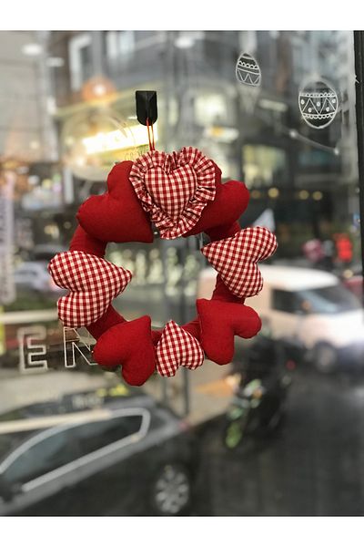KaiHome Υπέροχο στολίδι πόρτας από λινό / Στολίδι τοίχου