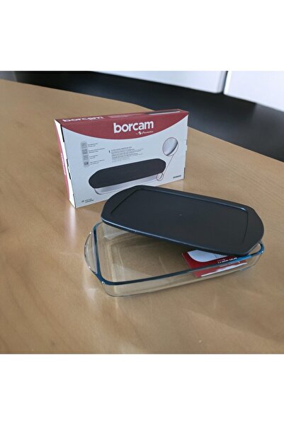 Paşabahçe 59006 PAŞABAHÇE BORCAM FIRIN TEPSİ SİYAH KAPAKLI 1950 cc