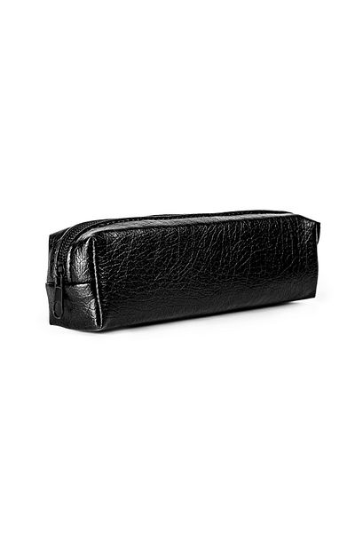 Gözde Proje Faux Leather Black Pencil Case