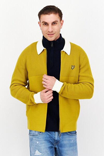 Lyle & Scott سويت شيرت رجالي بأكمام طويلة وياقة واسعة وشعار العلامة التجارية،...