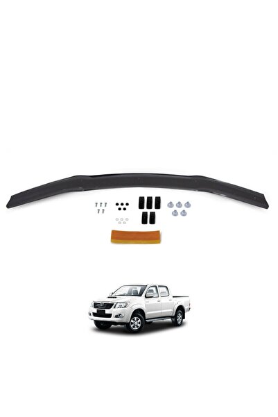 EUROCAP Toyota Hilux Ön Kaput Koruma Rüzgarlığı 3mm Akrilik (ABS) Parlak Siya...