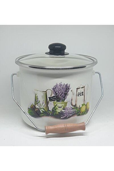 ALEV EMAYE EVİM 20 CM 3.8 LİTRE DEKORLU EMAYE BAKRAÇ