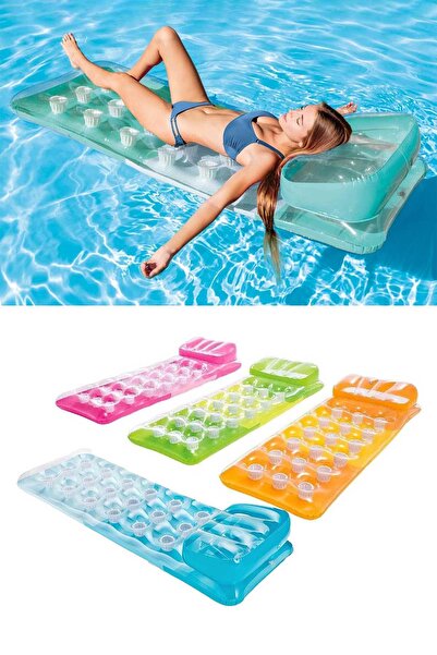 Intex 58890 188x71 Cm Yastıklı Bardaklı Deniz Yatağı Idy 58890