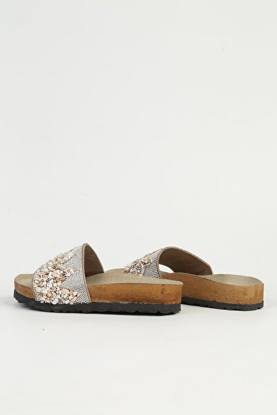 Pierre Cardin Pc-7301 Model Beige Women's Slippers