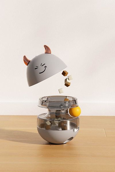 GOBYPET Cat Toy Ball - Interactive Food Dispenser and Snack Dual Rotating Tumbler