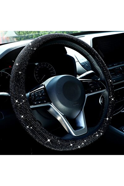 Fox Kristal SİYAH taşlı her markaya uygun direksiyon kılıfı