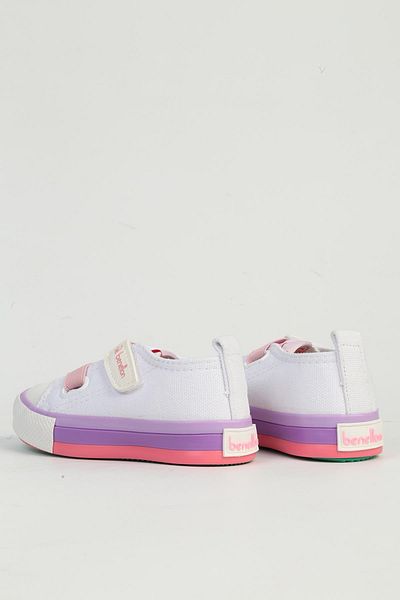 Benetton White Pink Children's Sneakers Bn-90648