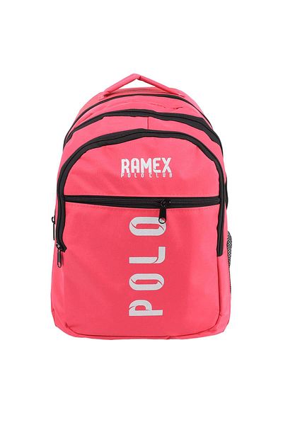 Pikas Fuchsia Polo Printed School Backpack