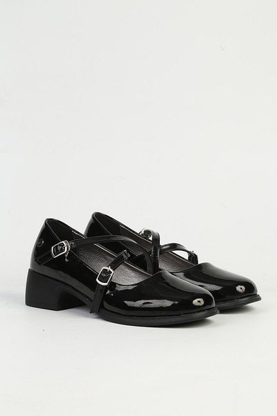 Pierre Cardin Black Patent Leather Women's Heeled Shoes Pc-54777