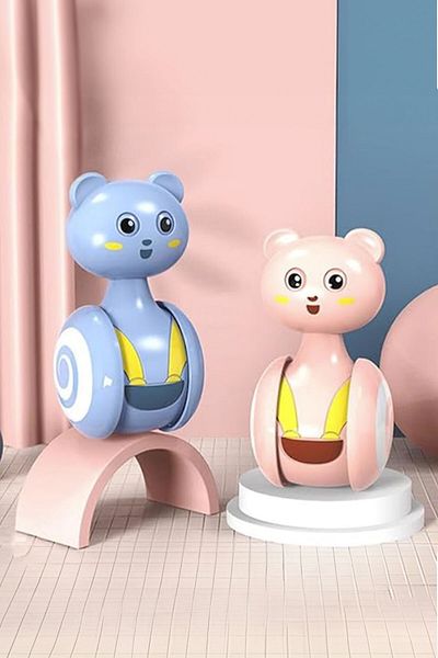 GOBYPET لعبة القطط ذات الفراء المتحرك والممتع للحيوانات الأليفة - كرة لعب للكلاب ذات العجلات