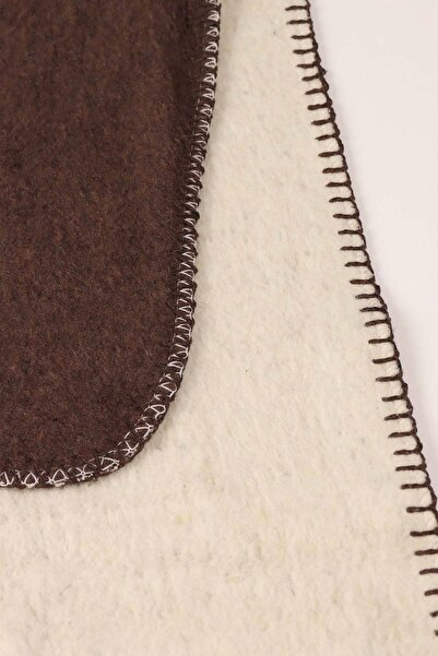 Pikas Yeşilhome Double Cotton Blanket, Double Sided Blanket Coffee-Cream 200X220 cm