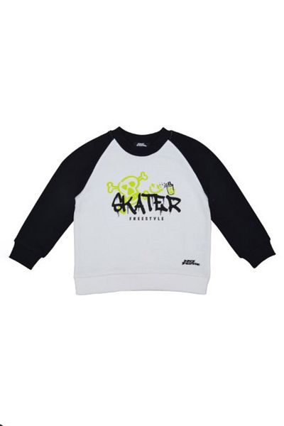 Benetton Boy's No Fear Sweatshirt - White