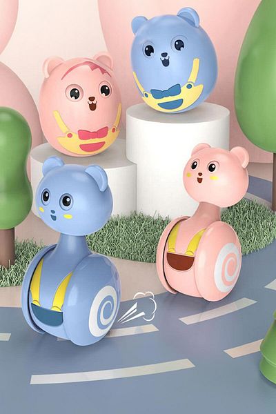 GOBYPET لعبة القطط ذات الفراء المتحرك والممتع للحيوانات الأليفة - كرة لعب للكلاب ذات العجلات