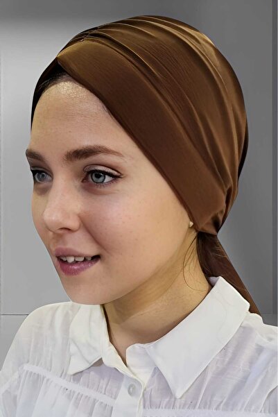 Uniquetrenders Women's Luxury Sandy Fabric Tied Pleated Hijab Bonnet Shawl