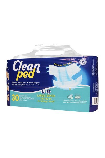 CLEAN PED Cleanped Yetişkin Hasta Bezi Large 30 Adet