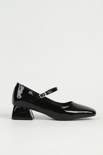 Pierre Cardin Black Patent Leather Women's Heeled Shoes Pc-54718