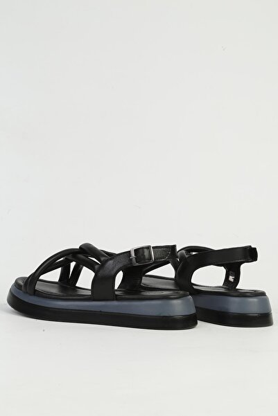 Pierre Cardin Women's Black Leather Sandals - Pc-7359