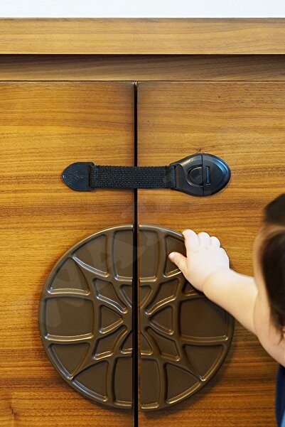 WAPPA Μαύρο παιδικό συρτάρι - 10 τεμάχια για ντουλάπι Λευκή κλειδαριά ασφαλείας, πολλαπλών χρήσεων