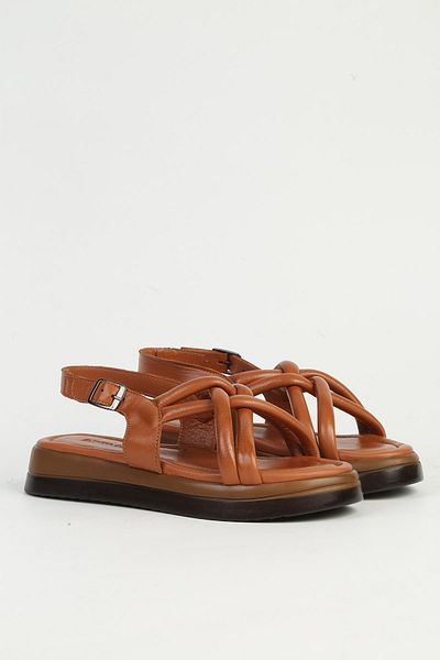 Pierre Cardin Ταν Δερμάτινα Γυναικεία Σανδάλια - PC-7359