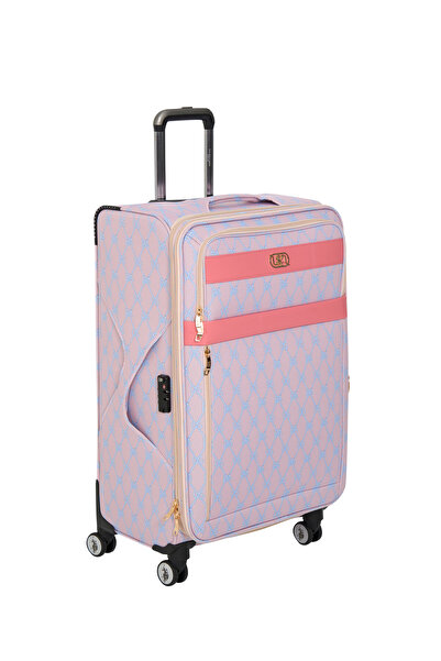 U.S. Polo Assn. U.S. Polo. Assn. 24041-24039-24038-24040 Büyük boy Unisex Monogram Kumaş valiz tatil bavul PUDRA