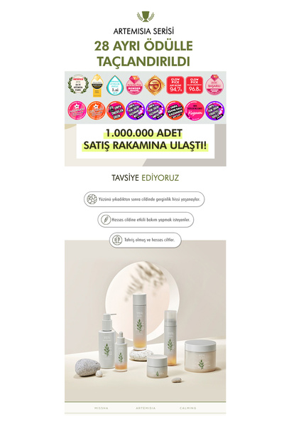 Missha Hassas Ciltler İçin Artemisia Özü İçeren Nemlendirici Esans Artemisia Calming Essence 150 ml