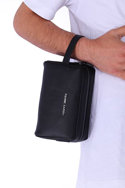 Pierre Cardin 01Pc 002001   Men's Black Handheld Clutch Bag