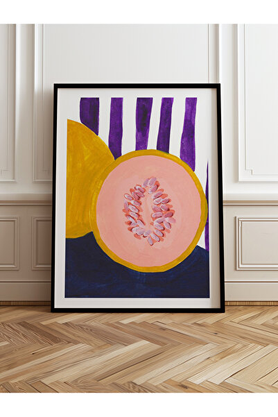 HOMEPACK Tekli Ahşap Çerçeveli Tablo Tek Parça Poster Tablo TK/833