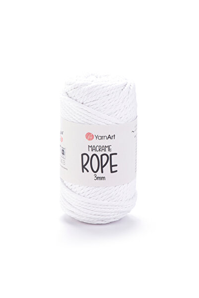 Yarnart حبل مكرامية 3 مم - 60% قطن، 40% فيسكوز وبوليستر، 250 جم/63 م