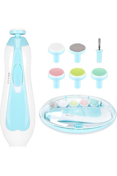 Generic مبرد أظافر كهربائي للأطفال من كوينليونز لايف، أداة تقليم آمنة لأظافر الطفل (أزرق)