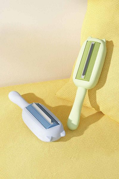 GOBYPET Pet Hair Collection Brush - Container, Clothes Carpet and Sofa Lint Removal Static Brush Green