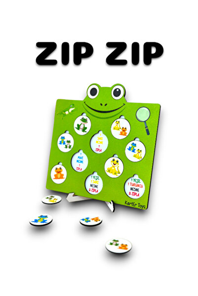 Karter İnovasyon Zip Zip - لعبة الضفدع التعليمية الخشبية، مهارة التنسيق الذهني