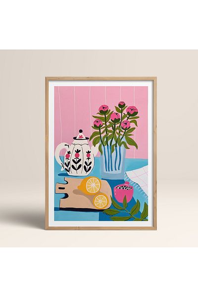 HOMEPACK Единична картина в дървена рамка, единичен плакат, картина TK/831