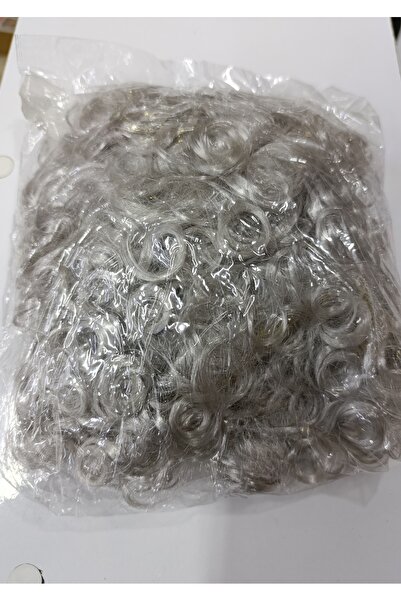 moysahsap party&ahşap Γκρι Χρώμα Σγουρή Περούκα Παππούτσια Περούκα με επένδυσ...