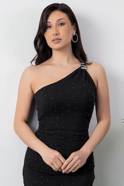 PULLIMM Rochie din tul cu un singur umăr GRS3703