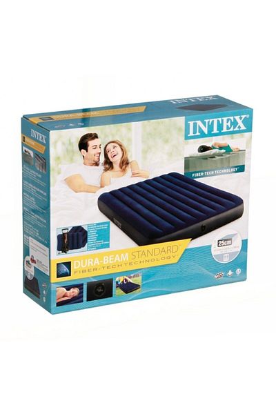Intex 64765 Classic Double Air Mattress Set Pump And Pillow