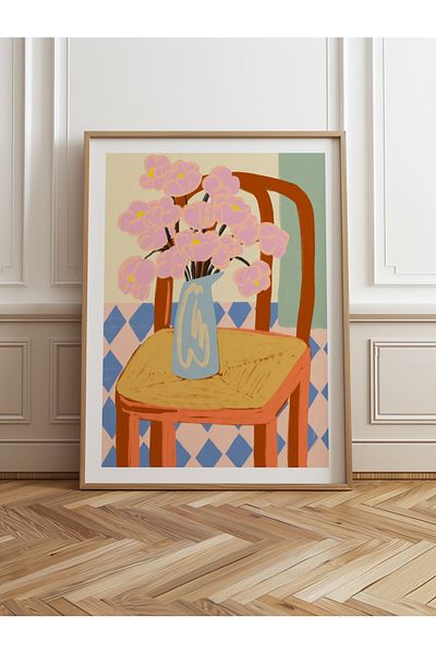 HOMEPACK Единична картина в дървена рамка, единичен плакат, картина TK/829