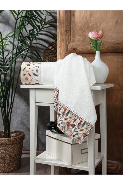 Sevim High Water Absorbent and Bamboo Bath Towel Set - Tivoli - Bergerac 2 Pieces