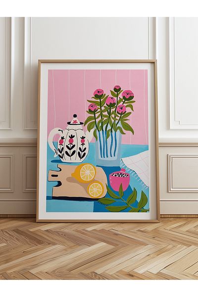HOMEPACK Единична картина в дървена рамка, единичен плакат, картина TK/831