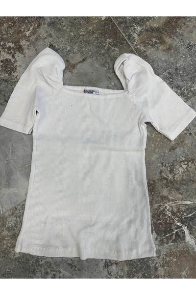 mor butik MOR BUTİK KADIN BEYAZ PRENSES KOL BLUZ