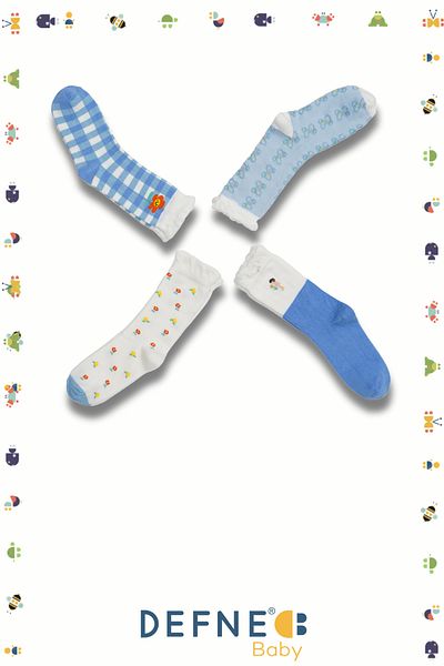 Defne Baby 4 Pairs of Girls' Socks
