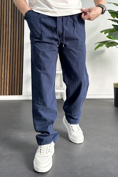 Edwox Navy Blue Men's Baggy Pants - Edw130