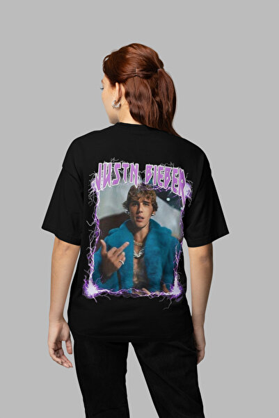 SEVBANO Justin Bieber majica sa štampanjem, unisex, velika veličina, za pevače