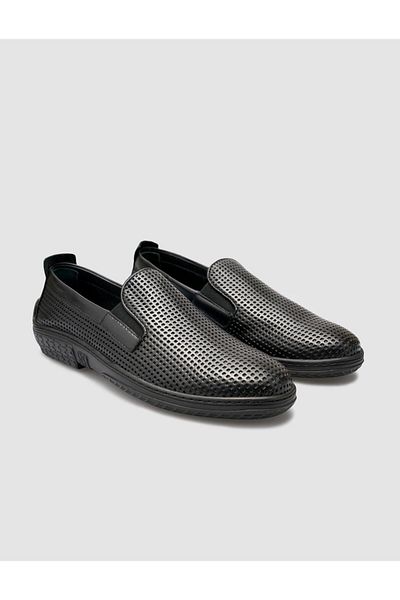 Cabani 100% Genuine Leather Black Men's Loafer