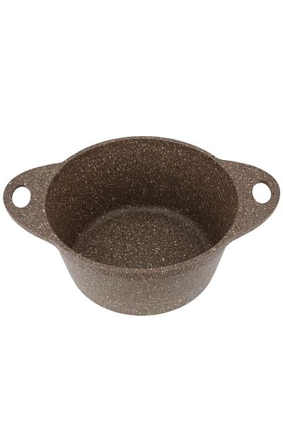 Alsaif Gallery Granite cookware set (Turkish), Al Saif Gallery, 8 pieces, glass lid - brown
