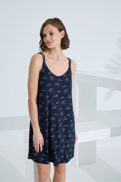 Etoile Rochie de vară pentru femei cu curea din frânghie de bambus 72073